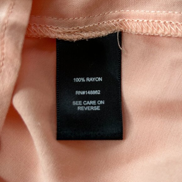 Torrid Tunic Blouse 4X Peach Button Front, short sleeve - Picture 5 of 6